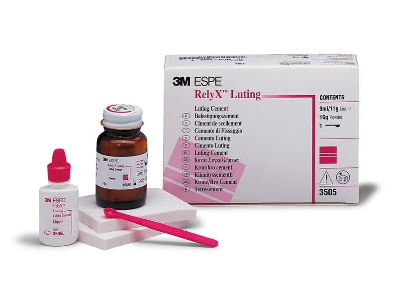 3M RelyX Luting Cement Introductory Kit, Hybrid Glass Ionomer Permanent Cement, Powder & Liquid, 16 g Powder / 9 mL Liquid, 3505 thumbnail 14