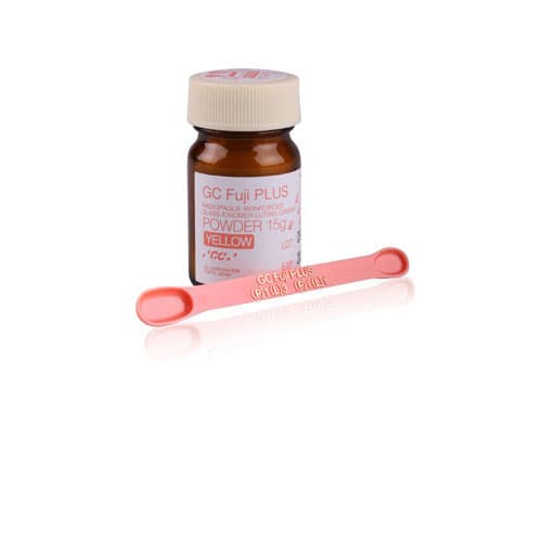 GC Fuji PLUS Resin-Reinforced Glass Ionomer Luting Cement Powder Refill, 15 g, Yellow, #431012 thumbnail 15