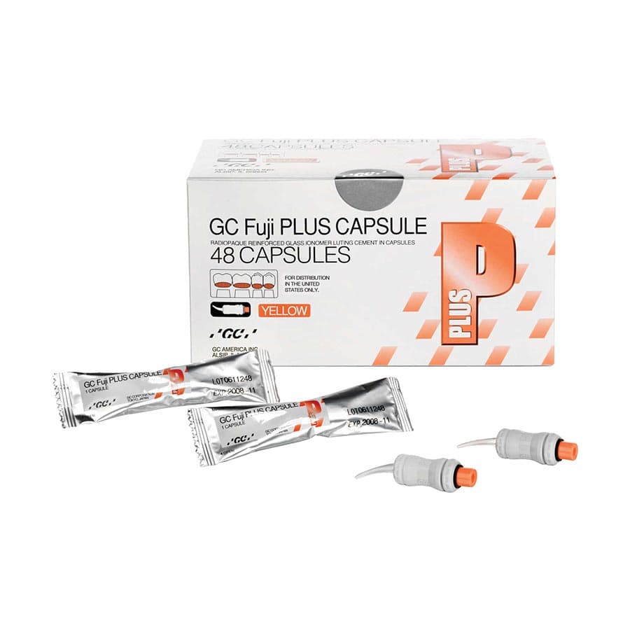 GC Fuji PLUS Resin-Reinforced Glass Ionomer Luting Cement Capsules, Yellow, 48/Box, 425030 thumbnail 10