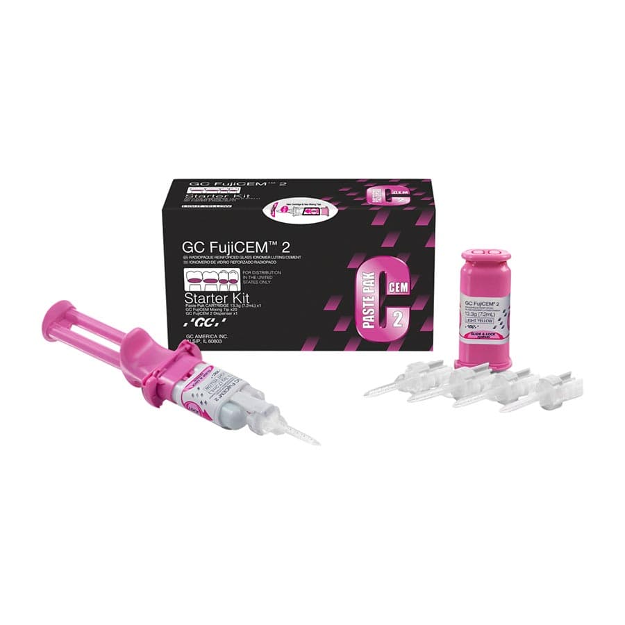 GC FujiCEM 2 Resin-Modified Glass Ionomer Luting Cement Automix Starter Kit, 7.2 mL (13.3 g) Cartridge, 20 Mixing Tips, Dispenser, 441001 thumbnail 17