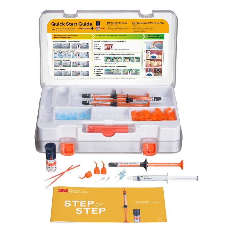 3M™ RelyX™ Universal Resin Cement Introductory Kit, Shades TR, A1, A3O, WO, 4 x 3.4g Syringes, 56968 thumbnail 11
