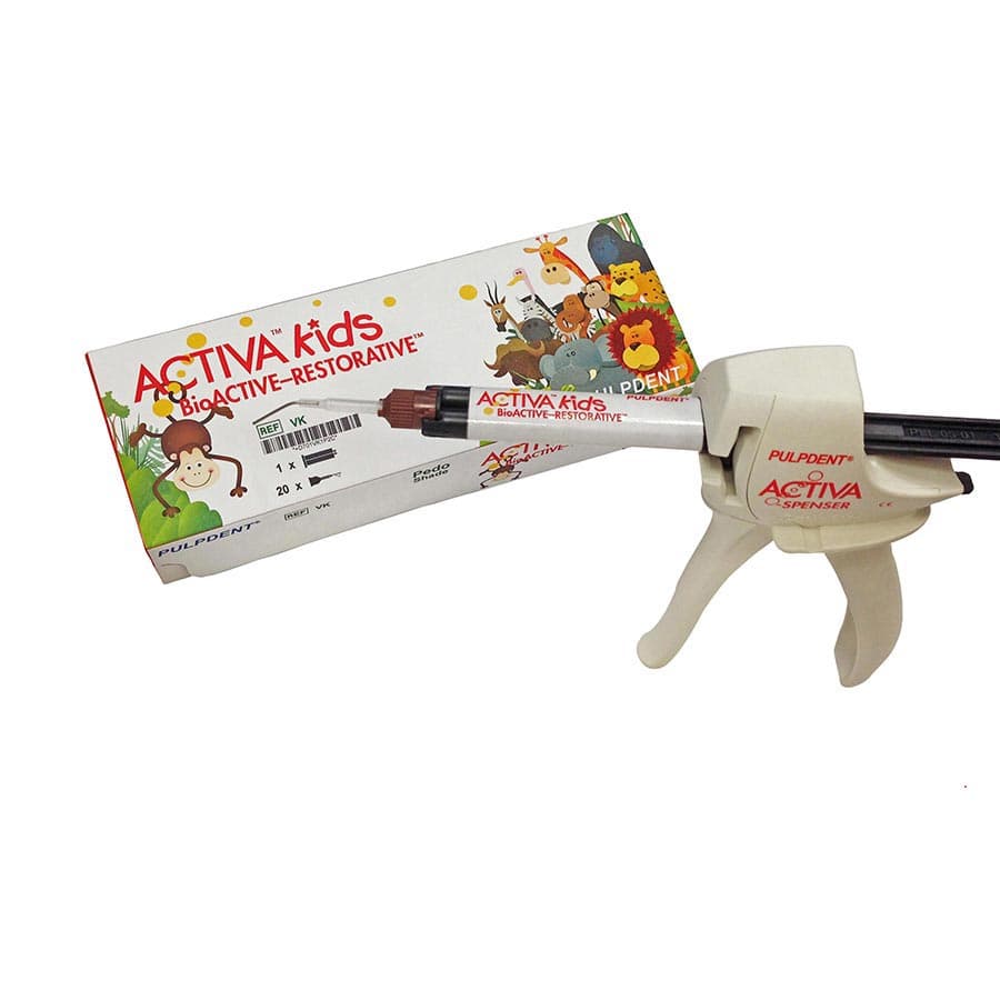Activa Kids BioACTIVE-Restorative Value Refill, Pedo Shade (Opaque White), 2 x 5mL (8g) Syringes with 40 Automix Tips, VK2P thumbnail 16