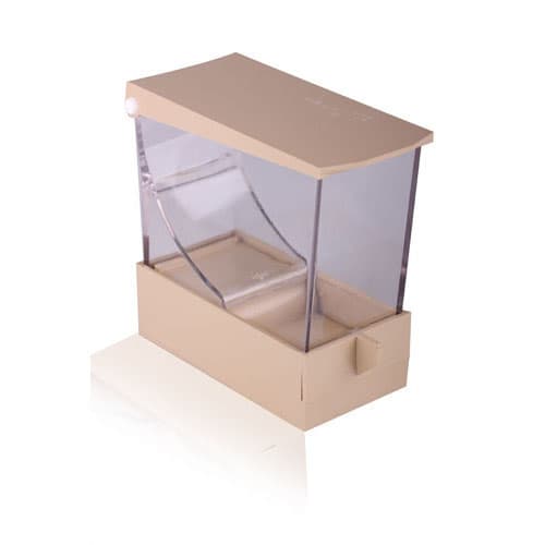 Cotton Roll Dispenser with Pull-Out Drawer, Beige, 4" H x 2" W x 4" D, 1600BG thumbnail 2