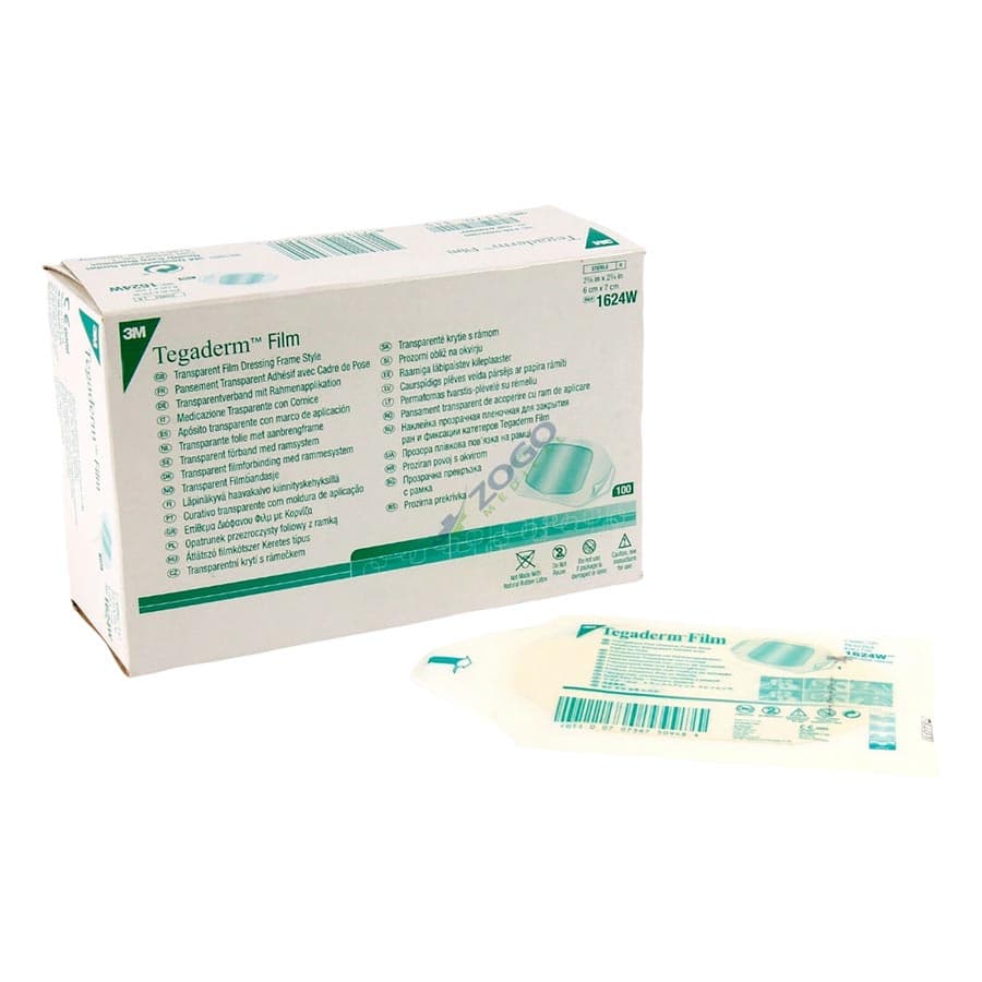3M Tegaderm Transparent Film Dressing, 2-3/8" x 2-3/4", Sterile, Frame Style, 100/Box, 1624W thumbnail 4