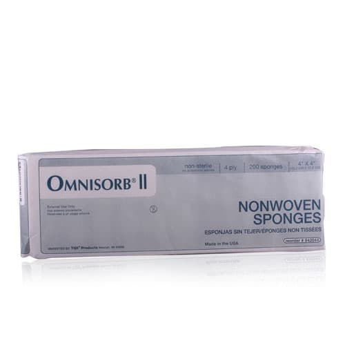 Omnisorb II Non-Woven Sponges, 4" x 4", 4-Ply, Non-Sterile, 2000/Case, 942044 thumbnail 6