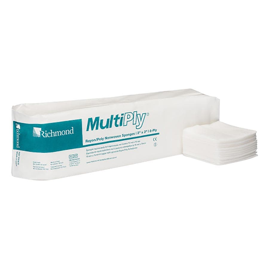 Richmond Multiply Non-Woven Sponges, 3" x 3", 8-Ply, Non-Sterile, 2500/Case, 300638 thumbnail 3