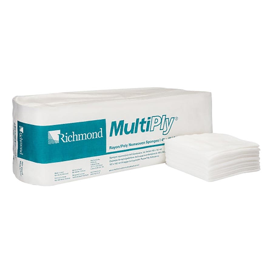 Richmond MultiPly Non-Woven Sponges, 4" x 4", 8-Ply, Non-Sterile, Rayon/Poly, 2000/Case, 300639 thumbnail 4