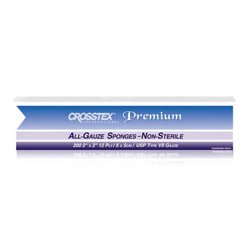 Crosstex All-Gauze Sponges Premium, Non-Sterile, 2" x 2", 8-Ply, 5000/Case, ENC2 thumbnail 8