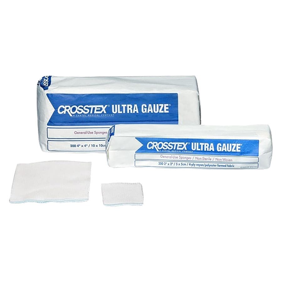 Crosstex Ultra Gauze Non-Woven Sponges, 4-Ply, Non-Sterile, 2" x 2", 5000/Case, ENCNWU thumbnail 5