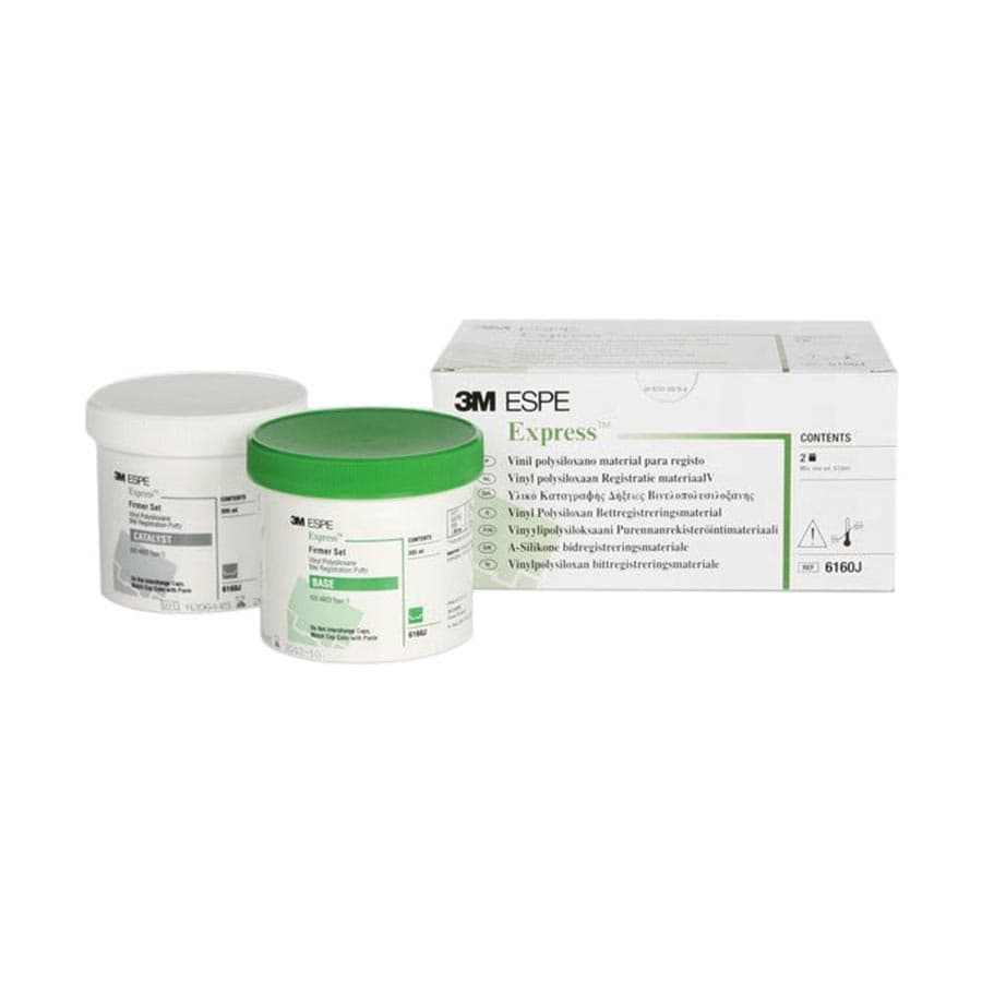 3M Express VPS Bite Registration Material Putty, Fast Set, 2 x 305 mL Jars (Base & Catalyst), Refill Kit 6160J thumbnail 6