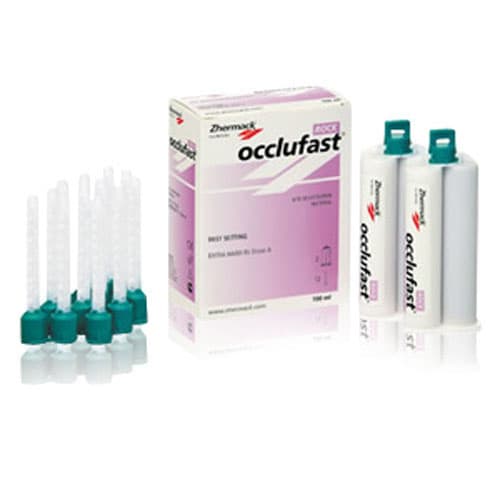 Occlufast Rock Bite Registration Material, A-Silicone, Fast Set 60 Seconds, 2 x 50 mL Cartridges with 12 Mixing Tips, C200726 thumbnail 10