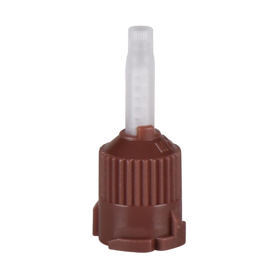 Dental City T-Style Mixing Tips, Brown, 1:1 Ratio, Short Wide, Blunt End, 25/Pkg - Dental City - T-Style Mixing Tips Brown 1:1 Short Wide - Image 1