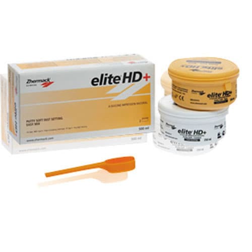 Elite HD+ Putty Soft Regular Set, A-Silicone Impression Material, 2 x 250 mL (Base & Catalyst), Orange, C203000 thumbnail 5
