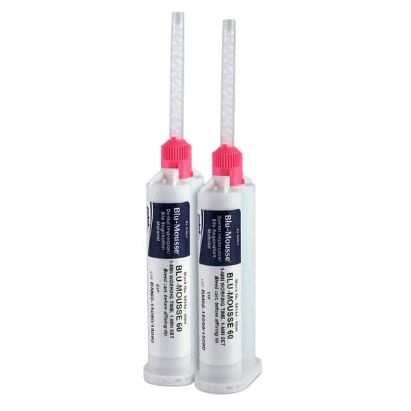 Parkell Blu-Mousse 60 VPS Bite Registration Material, 60-Second Set, 2 x 50 mL Split Cartridges, S440S thumbnail 10