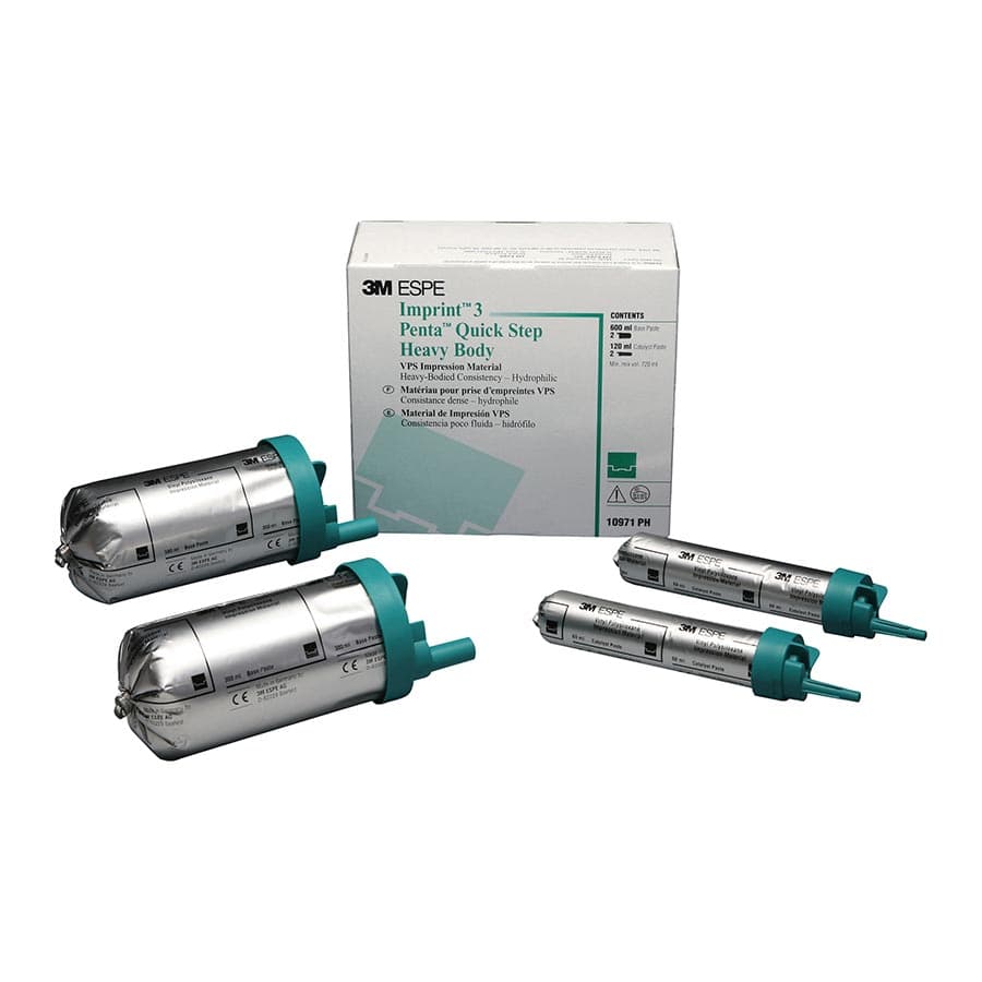 3M Imprint 3 Penta Quick Step Heavy Body VPS Impression Material Refill, 2 x 300 mL Base + 2 x 60 mL Catalyst, 10971PH thumbnail 10