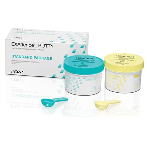 GC America EXAlence Putty Clinic Standard Package, VPES Impression Material, 5 Base (278 mL) + 5 Catalyst (278 mL) + 10 Scoops, 137405 thumbnail 3