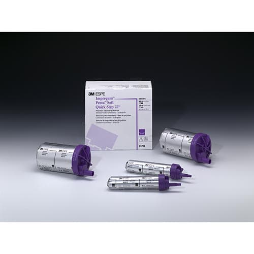 3M Impregum Penta Soft Quick Step Polyether Impression Material Refill, Medium Body, Fast Set, Mint Flavor, Medium Purple, 2 x 300 mL Base Paste & 2 x 60 mL Catalyst, 31765 thumbnail 6