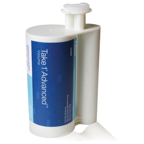Kerr Take 1 Advanced VPS Impression Material, Volume Hard Cartridges, Medium/Monophase, Regular Set, Light Blue, 2 x 380 ml, #34688 thumbnail 4
