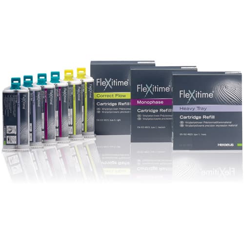 Flexitime VPS Light Flow Impression Material Refill, 2 x 50 ml Cartridges with 12 Mixing Tips, 40005040 thumbnail 5