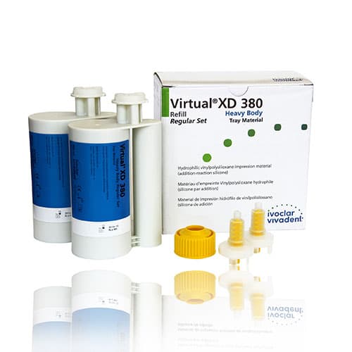 Virtual XD 380 Extra Definition VPS Impression Material, Heavy Body, Regular Set Refill, 2 x 380 mL Cartridges, Blue, 646449 thumbnail 4