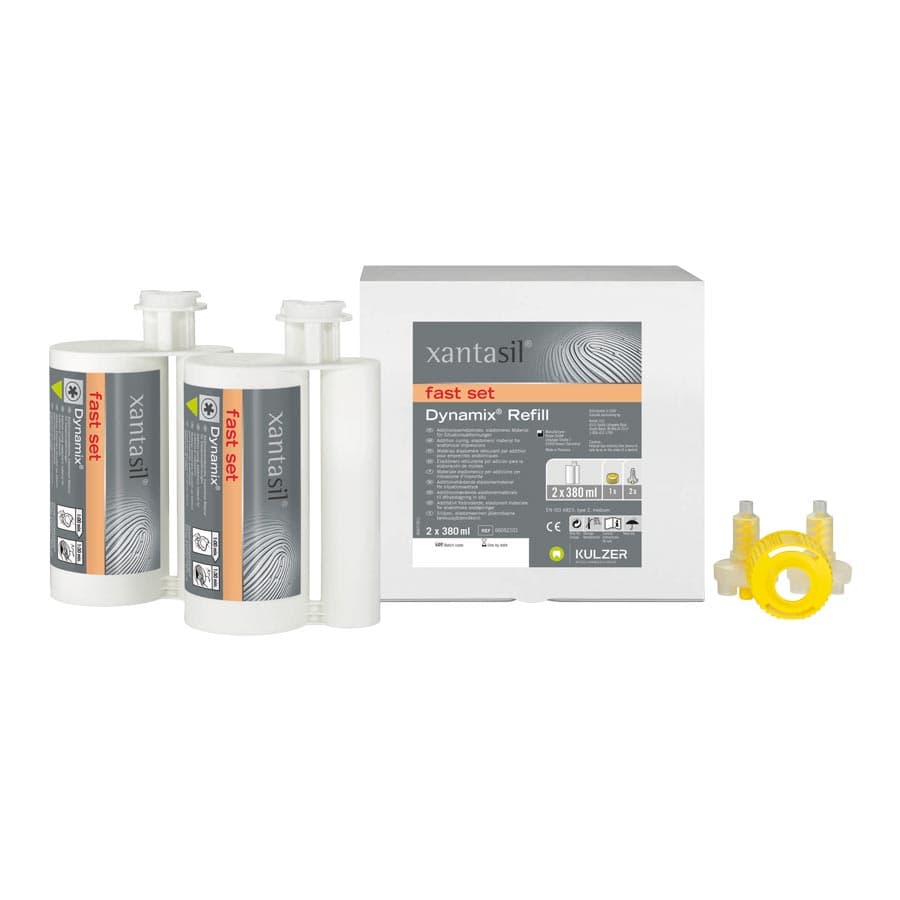 Xantasil Dynamix Fast Set Alginate Substitute Impression Material, 380 ml Cartridges, 2/Pk, 66052101 thumbnail 6