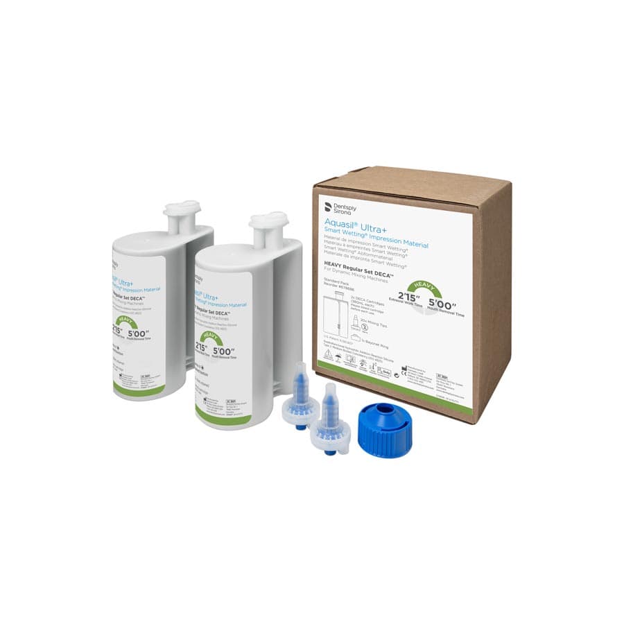 Aquasil Ultra+ Smart Wetting Impression Material, Heavy Body, Regular Set, Light Green, Mint, 2 x 380 mL DECA Cartridges, 678686 thumbnail 5