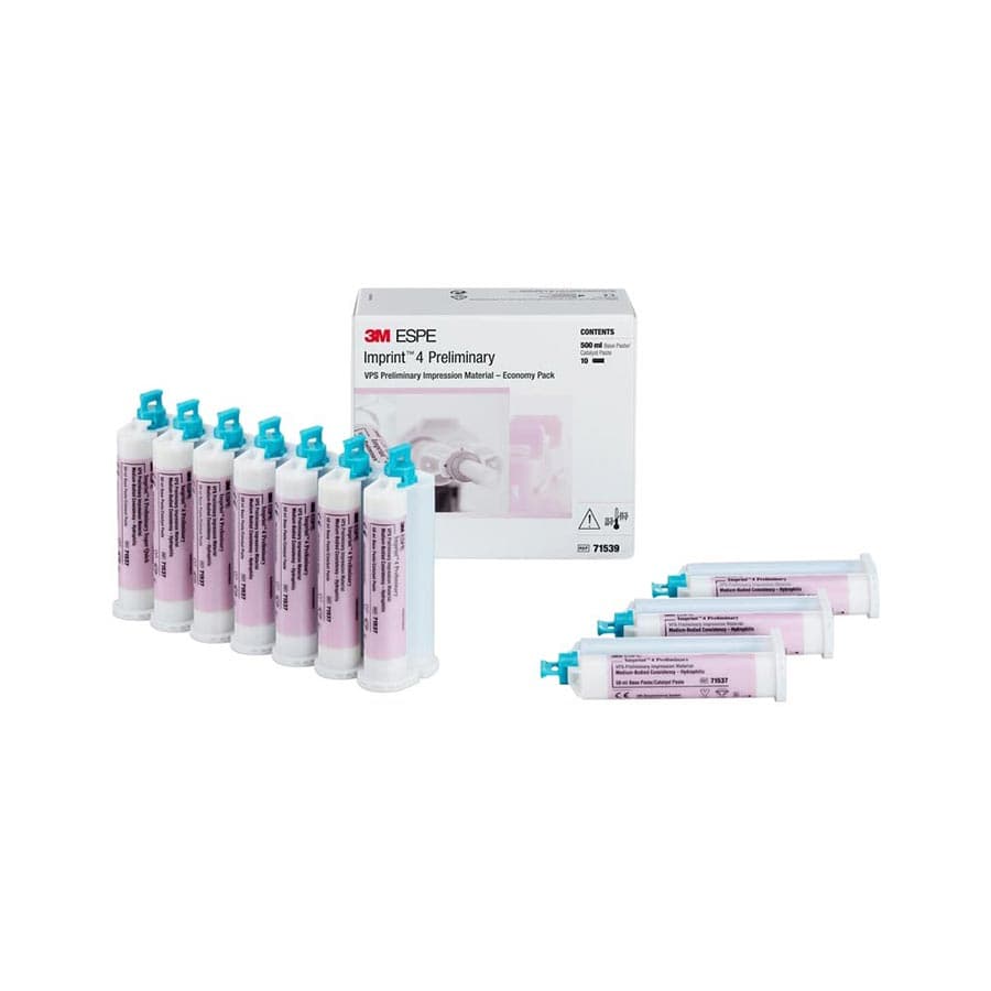 3M (Solventum) Imprint 4 Preliminary VPS Impression Material, Regular Set, Pink, Mint, 50 mL Cartridges, Bulk Pack of 30, 71548 thumbnail 6