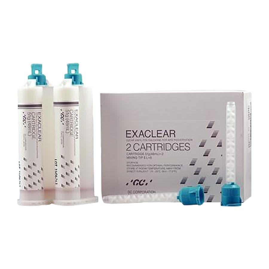GC America EXACLEAR™ Clear VPS Bite Registration Material, 48 ml Cartridges, 2/Pk, 008482 thumbnail 5