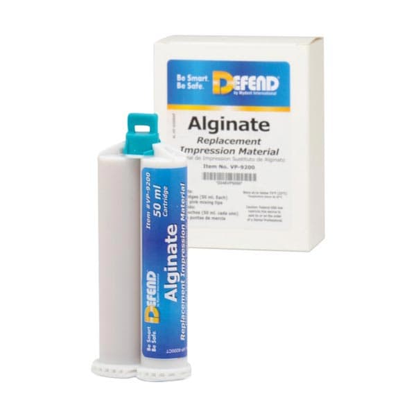 Defend Alginate Substitute, VPS Impression Material, Mint Flavor, Regular Set, 6 x 50 mL Cartridges with Mix Tips, VP9200 thumbnail 3