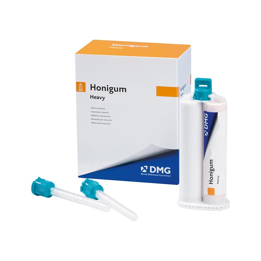 Honigum Automix Heavy Body VPS Impression Material, Regular Set, 4 x 50 ml Cartridges with 12 Automix Tips, Blue, 999766 thumbnail 6