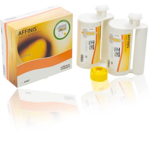 AFFINIS System 360 Heavy Body VPS Impression Material Refill Pack, 2 x 300 ml Base + 2 x 62 ml Catalyst, Light Brown/Caramel, 6487 thumbnail 4