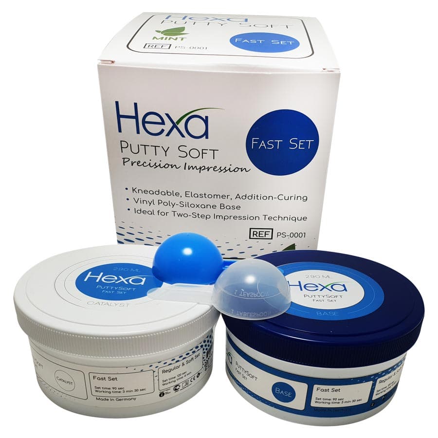 Hexa VPS Putty Soft Fast Set Mint, 290 mL Base & 290 mL Catalyst (580 mL Total), PS-0001 thumbnail 2