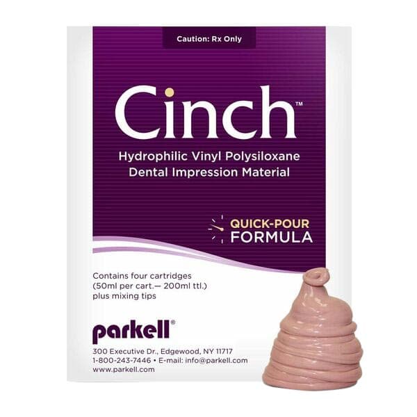 Cinch 90 VPS Impression Material, Medium Body, Fast Set, 50 mL Cartridges, 4/Pk, S453S thumbnail 6