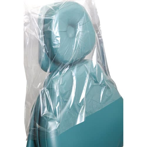 Brixton Disposable Chair Cover / Sleeve, Half, 27.5" x 24", Clear, 200/Box, 505 thumbnail 7