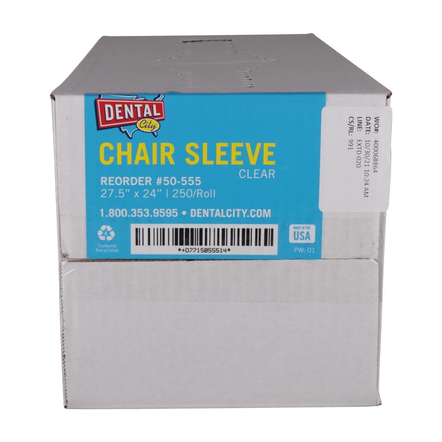 Dental City Disposable Clear Poly Chair Covers, 27.5" x 24", 225/Roll - Dental City - Disposable Clear Poly Chair Covers - Image 1