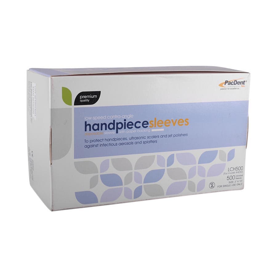 Pac-Dent Armor Handpiece Sleeve for Low Speed Contra-Angle, 2" x 10", 500/Box, LCH500 - Handpiece Sleeve Low Speed Contra-Angle 2"x10"(500 - Image 1