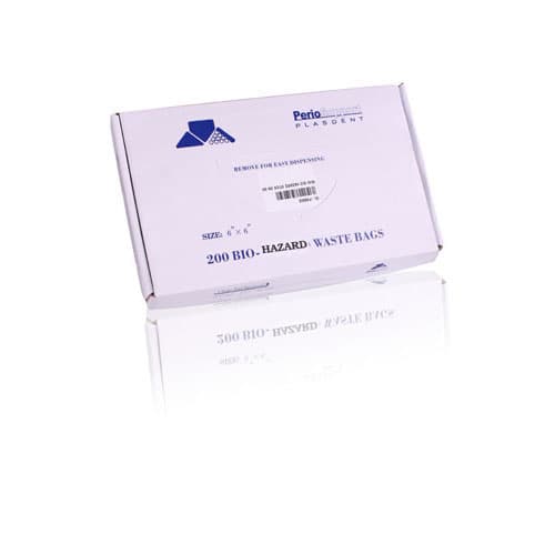Plasdent Mini Bio Hazard Waste Bag, Stick-On, 6" x 6", Red, 200/Box, PS850S thumbnail 5