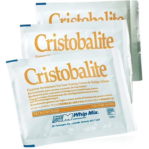 Whip Mix Cristobalite Investment for Low Fusing Crown & Bridge Alloy, 50 g Preweighed Packets, 144/Box, #01228 thumbnail 3