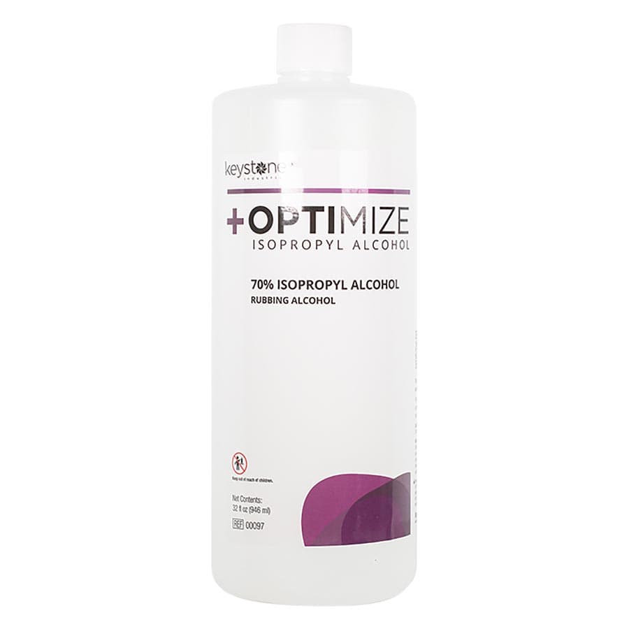 Optimize Isopropyl Alcohol 70%, 32 oz Bottles, 4/Box, Item 00097 - Optimize Isopropyl Alcohol 70% 32oz  4/Box 00097 *Ground Only - Image 1