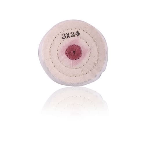 Buffalo Dental Muslin Buff Wheel, 4" x 42-Ply, Center Hole for Tapered Chuck, 1/Pk, 08030 thumbnail 7