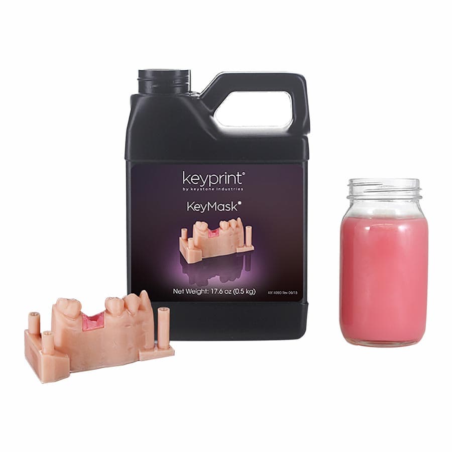 Keystone Keyprint KeyMask Laboratory 3D Printing Resin, Pink, 0.5kg Bottle, 4220002 thumbnail 4