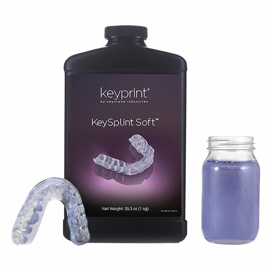 KeyPrint KeySplint Soft 3D Printing Resin, Light Violet Translucent, 1 kg Bottle, 4220005 thumbnail 8