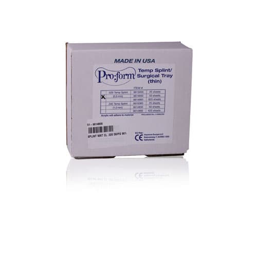 Pro-Form Splint Material, 5" x 5" (127 x 127 mm), 0.020" (0.50 mm) Thick, Clear, 50/Pk, 9614800 thumbnail 11
