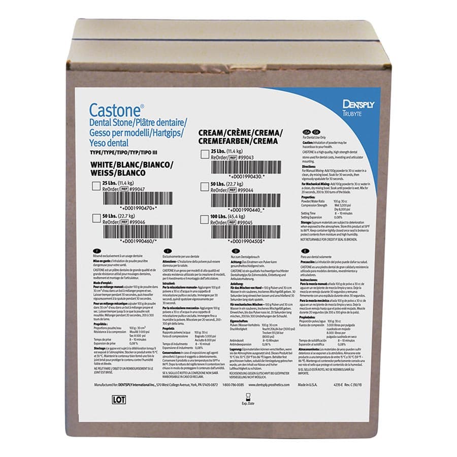 Ransom & Randolph Castone Dental Stone, Type III, Cream (Buff), 25 lb Box, 99043 thumbnail 2