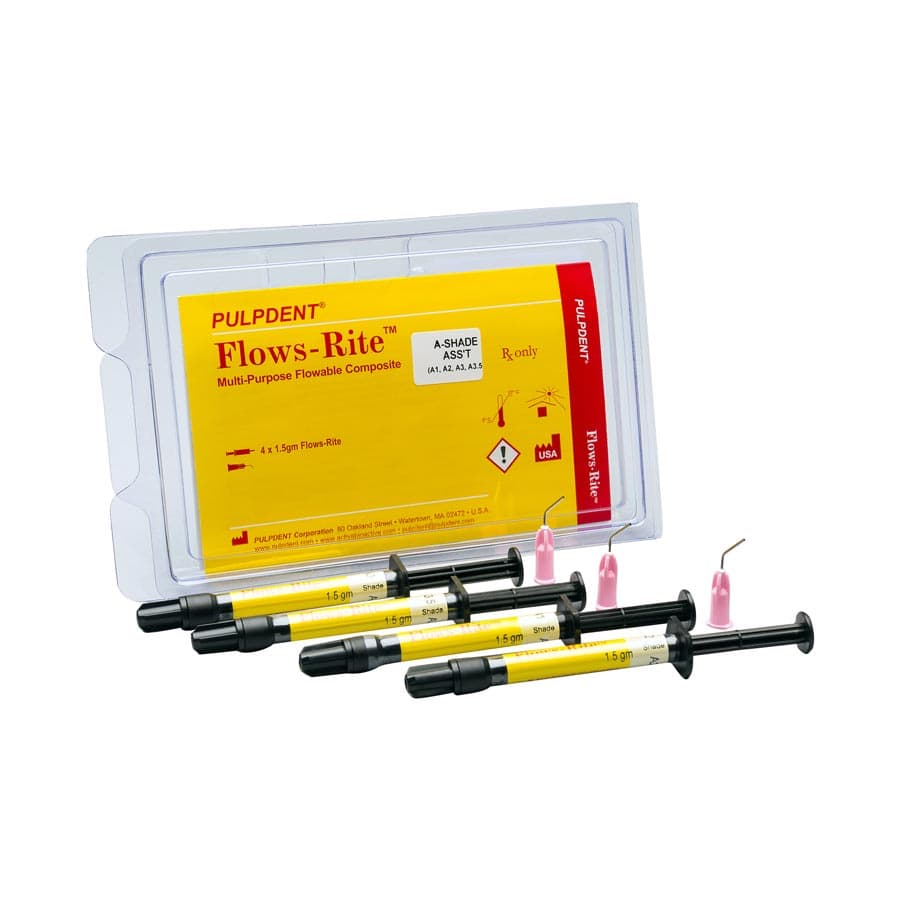 Pulpdent Flows-Rite A1 Multipurpose Flowable Composite, 1.5g Syringe Refill Pack of 4 with 20 Applicator Tips, FKA1 thumbnail 2