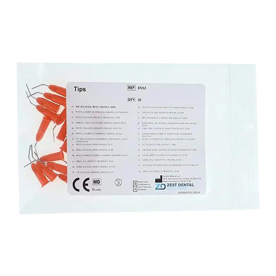 Danville Materials StartFlow 20 Gauge Applicator Tips, Orange, 20/Pack, 87212 - Danville Materials - StartFlow Tips - Image 1