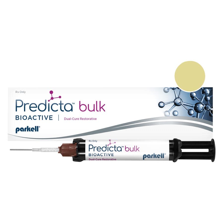 Predicta Bioactive Dual-Cure Bulk-Fill Restorative, Low Viscosity, A2/B2, 5 ml Syringe Refill, 20 Dispensing Tips, S611 thumbnail 15