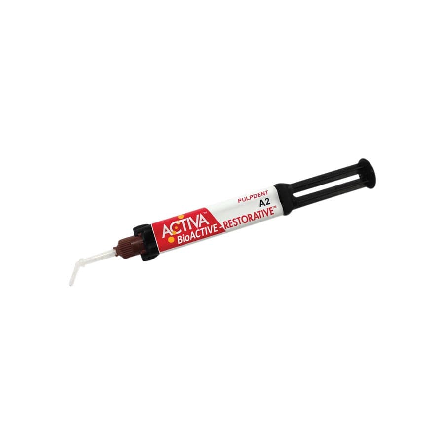 Pulpdent Activa BioACTIVE-RESTORATIVE Bioactive Composite, Shade A3.5, 5 mL (8 g) Syringe Refill with 20 Mixing Tips, VR1-A35 thumbnail 15