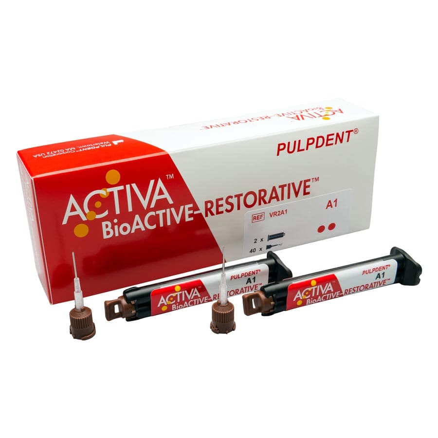 Pulpdent ACTIVA BioACTIVE-RESTORATIVE Dual-Cure Bioactive Composite Resin, Syringe Value Refill, Shade A1, 2 x 5 mL (8 g) Syringes + 40 Tips, VR2-A1 thumbnail 19