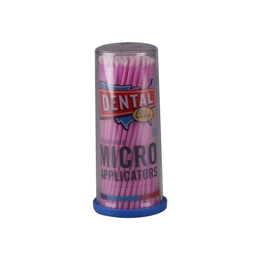 Dental City Disposable Micro Applicators, Fine Mauve, 100/Tube - Dental City - Disposable Micro Applicators - Image 1